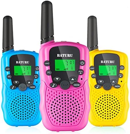 Walkie Talkies for Kids 3 Pack 3 Miles, 2 Way Radio Toys for Kids with Backlit LCD Flashlight, Ch... | Amazon (US)