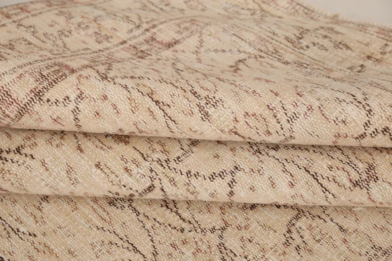 Neutral Turkish Rug, Handmade Area Rug, Rug for Living Room, Bedroom Rug, Modern Decor Rug, Wool ... | Etsy (US)