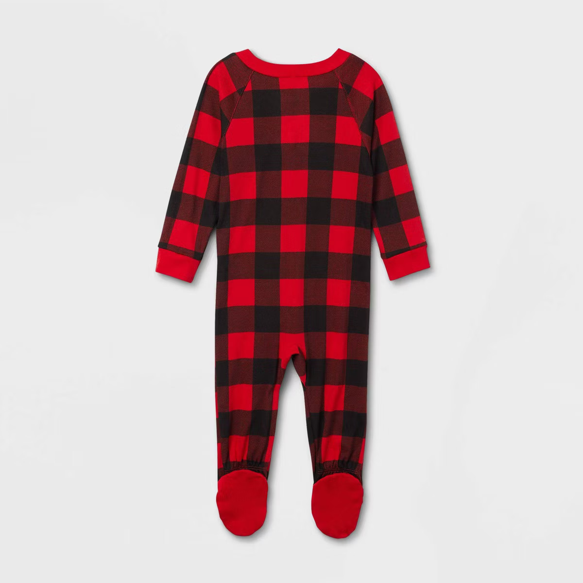 Baby Buffalo Check Holiday Matching Family Pajama Union Suit - Wondershop™ Red 6-9M | Target