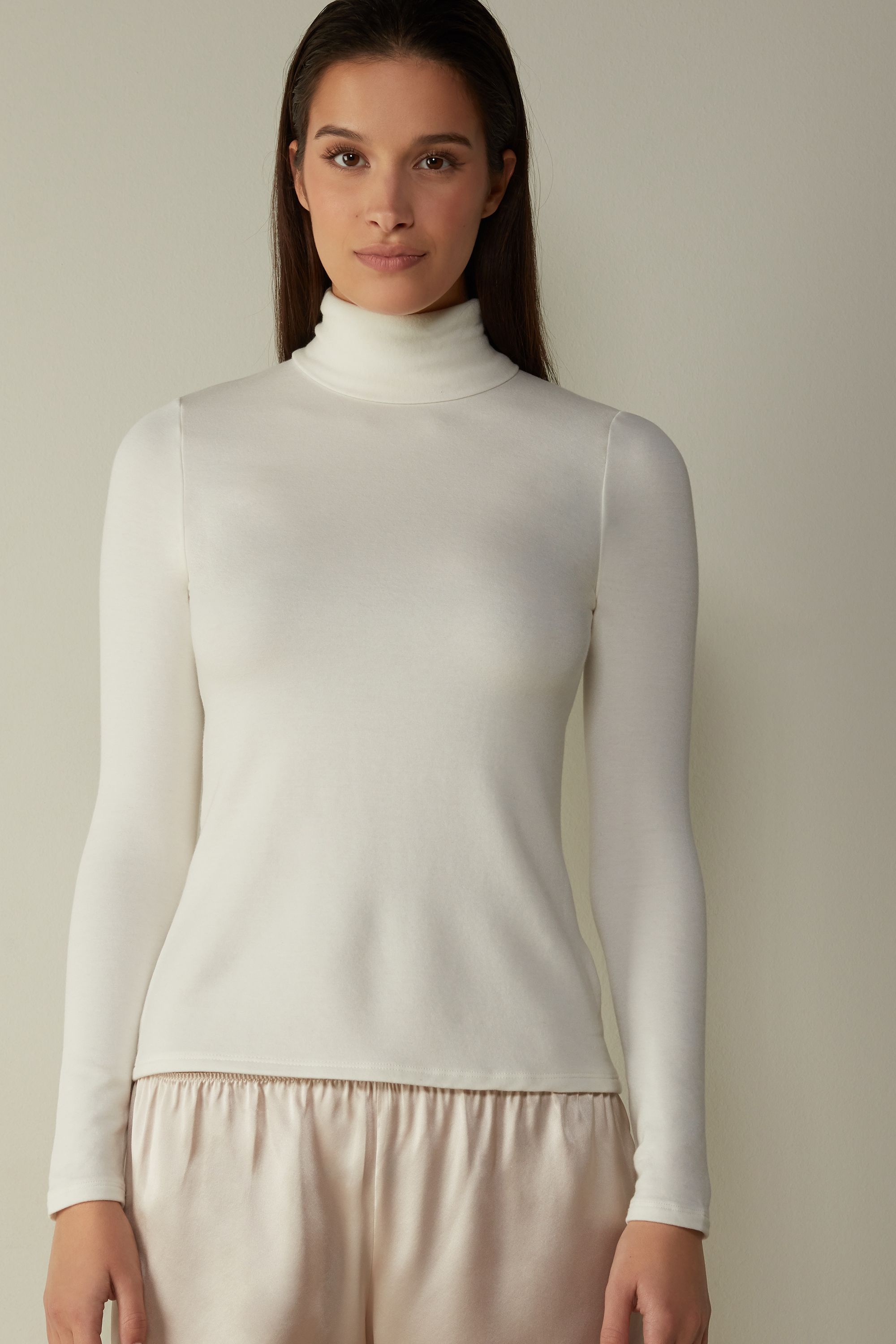 Turtleneck Top in Plush Modal with Cashmere | Intimissimi (US)