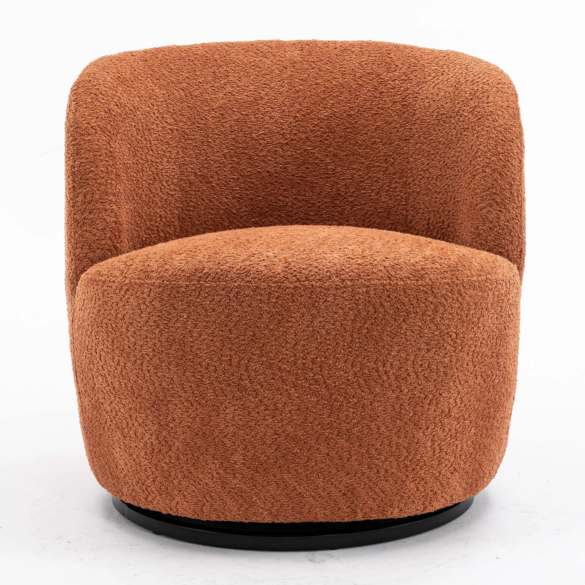 Hadriel Small Swivel Chair,Full Assembled Boucle Upholstered Fabric Barrel Chair,Small Space Armc... | Wayfair North America
