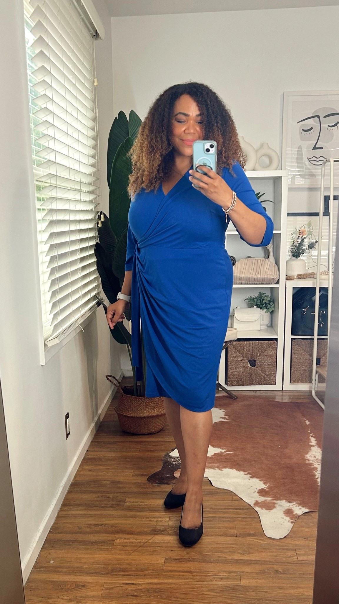 Work outfit of the day! I have this dress in 4 different colors 💙Size xl 

#LTKMidsize #LTKOver40 #LTKWorkwear