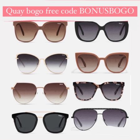 Quay sunglasses bogo free code BONUSBOGO , sunglasses, summer, beach, vacation 

#LTKSwim #LTKFindsUnder50 #LTKSaleAlert