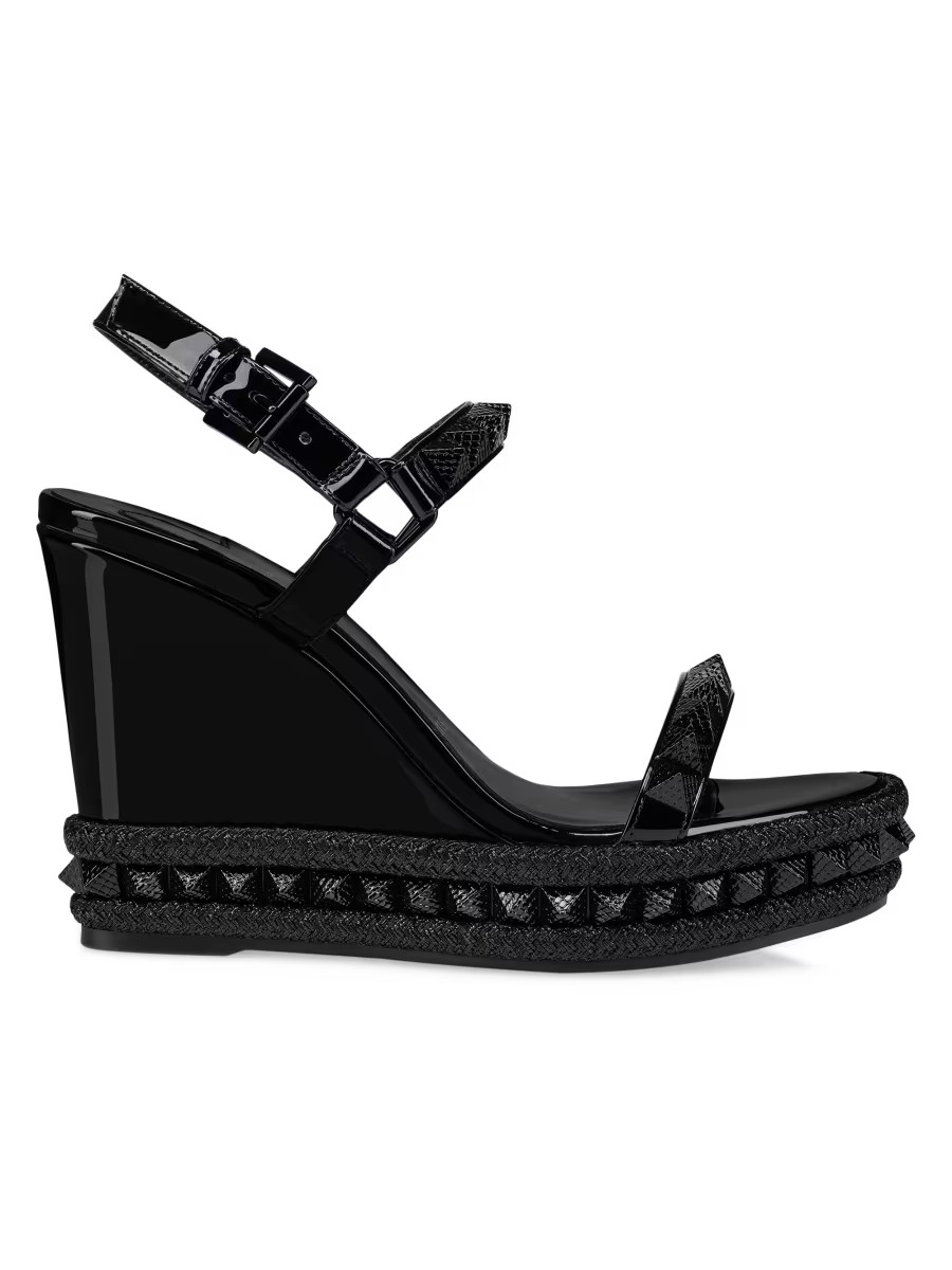 Pyraclou 110MM Patent Leather Wedges | Saks Fifth Avenue