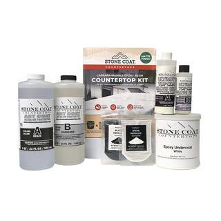 64 oz. Carrara Marble Matte Finish Countertop Kit; Table top Epoxy for Countertop Resurfacing and Countertop Refinishing | The Home Depot