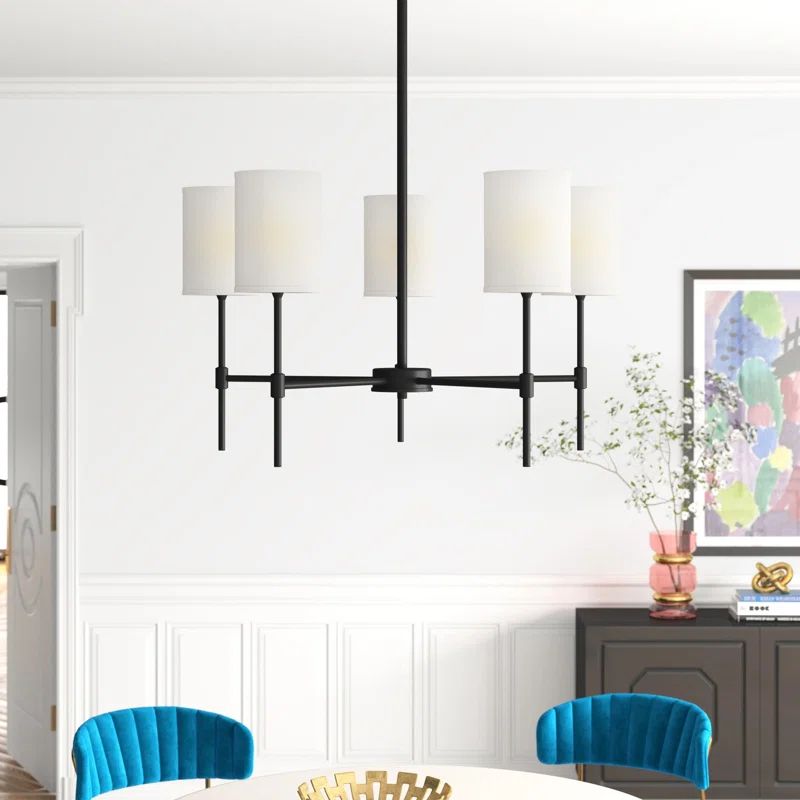 Elijah 5 - Light Shaded Classic Chandelier | Wayfair Professional