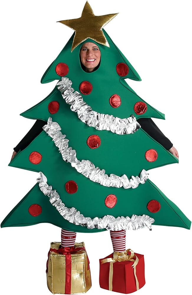 Adults Christmas Cosplay Costume Set Christmas Tree Shaped Stage Performance Costume+Gift Shaped ... | Amazon (US)