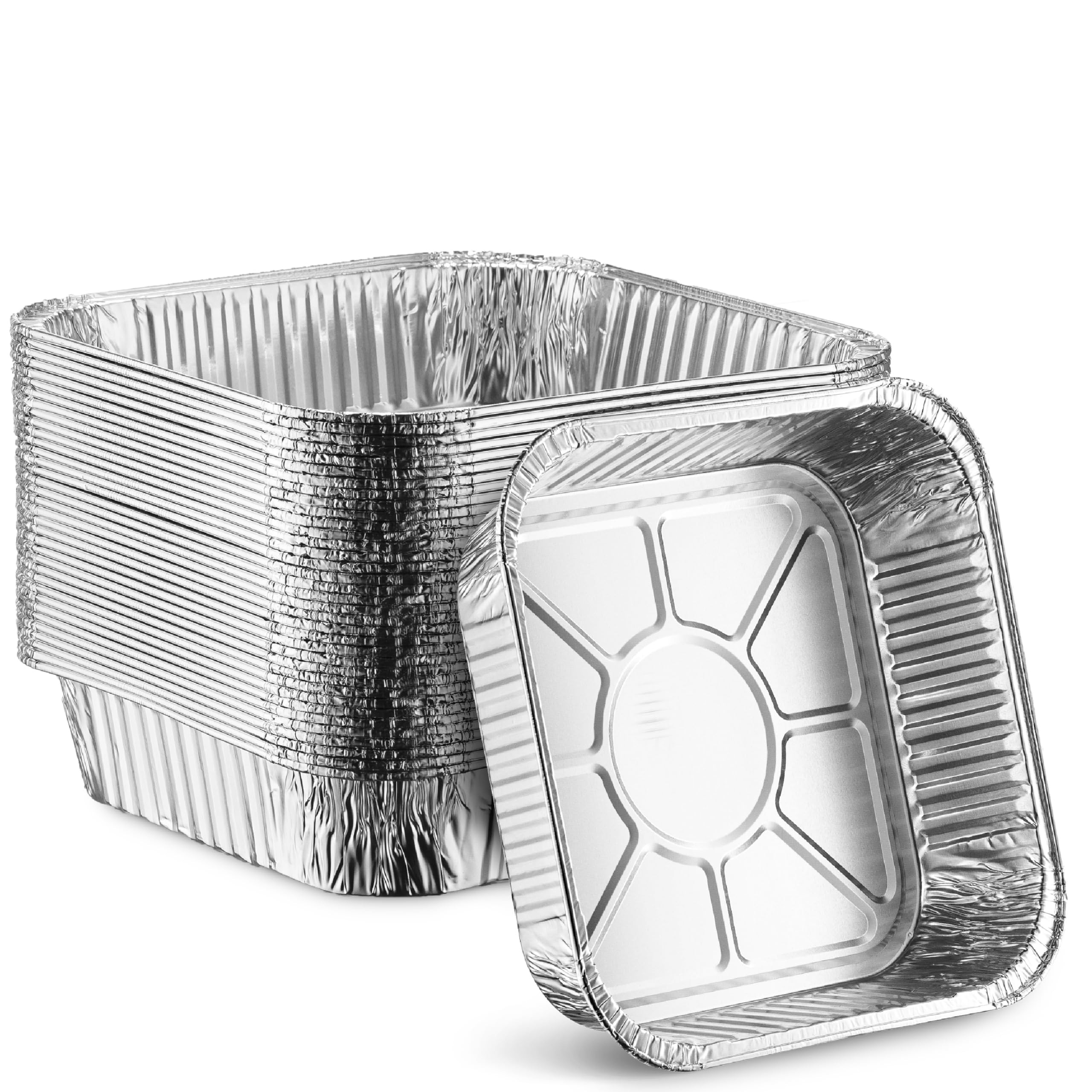 MontoPack 8” Disposable Aluminum Foil Square Baking Pans | 8 x 8 Cake Pan Tin for Broiling, Toa... | Amazon (US)