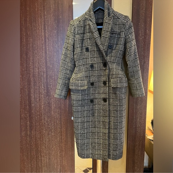 BALENCIAGA COAT! Plaid Double-Breasted Coat. Very good condition!Resale 1.5k | Poshmark