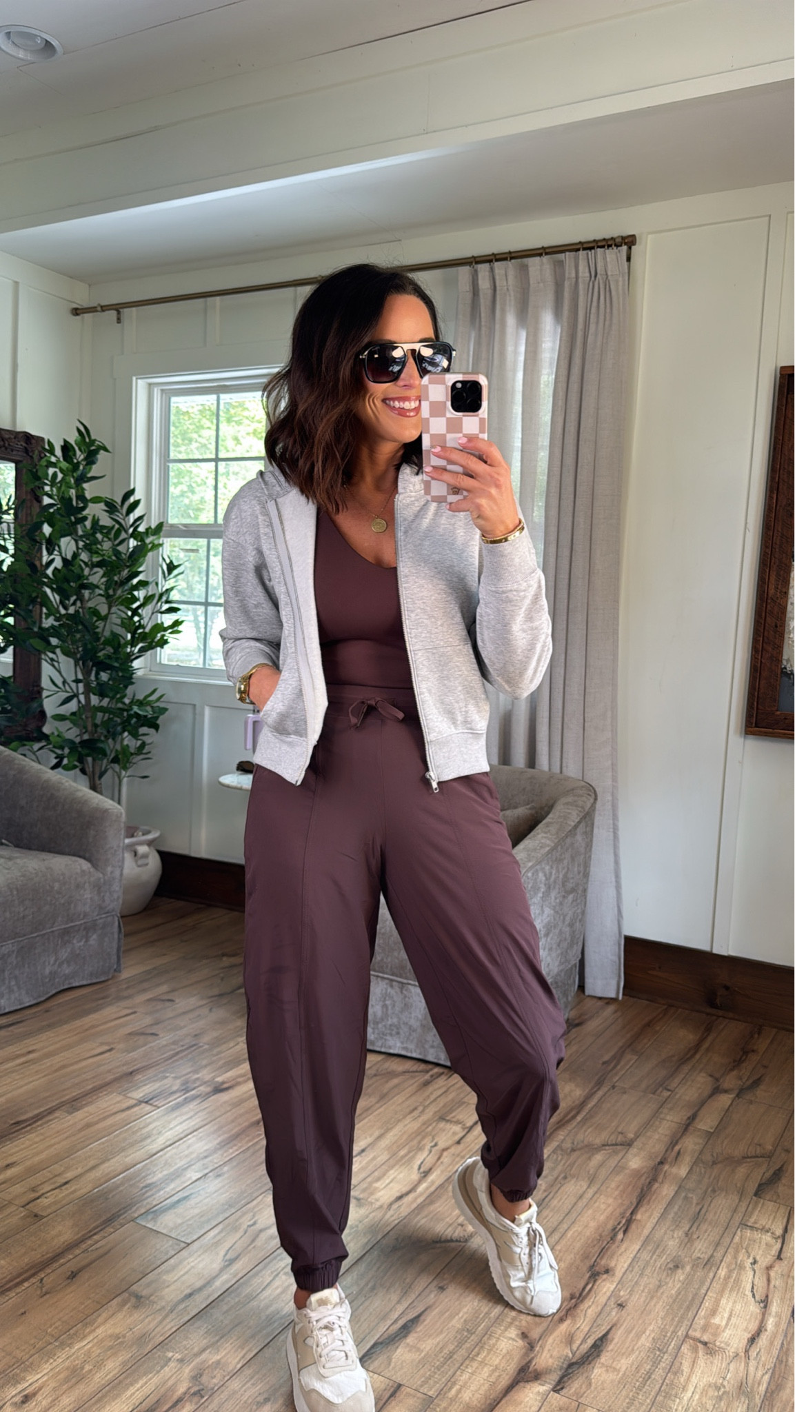 This look is perfect for all the running around this season! The brown color is such a statement and the cropped gray hoodie is a favorite for casual days out or weekend lounging! 

Target winter fashion affordable fashion target activewear athleisure outfit brown joggers women's winter fashion VintagePickin

#LTKSeasonal #LTKActive #LTKTravel