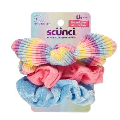 scunci Kids Rainbow Scrunchies - 3pk | Target