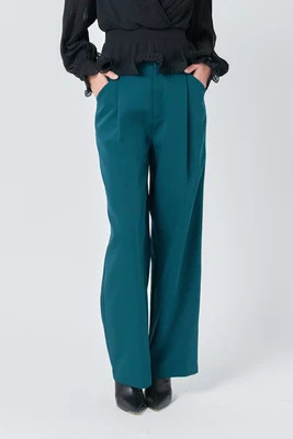 High-Waisted Suit Trousers NAVY / L | Endless Rose