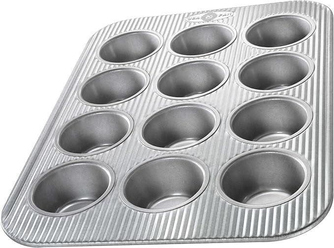USA Pan (1200MF) Bakeware Cupcake and Muffin Pan, 12 Well, Nonstick & Quick Release Coating, Made... | Amazon (US)