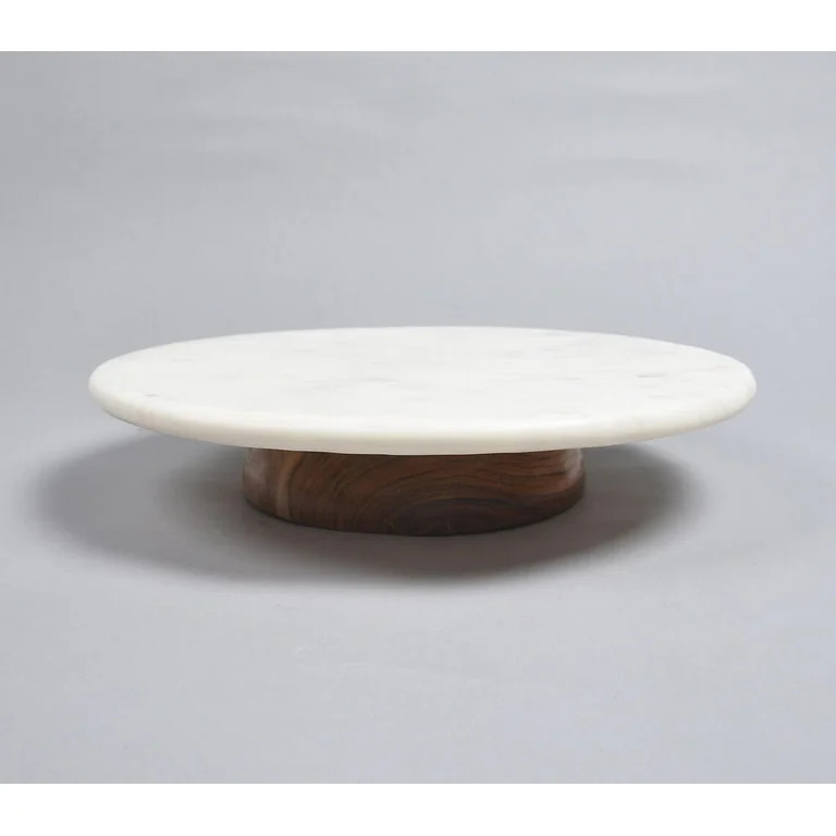Hand Cut White Marble Cake Stand | Walmart (US)