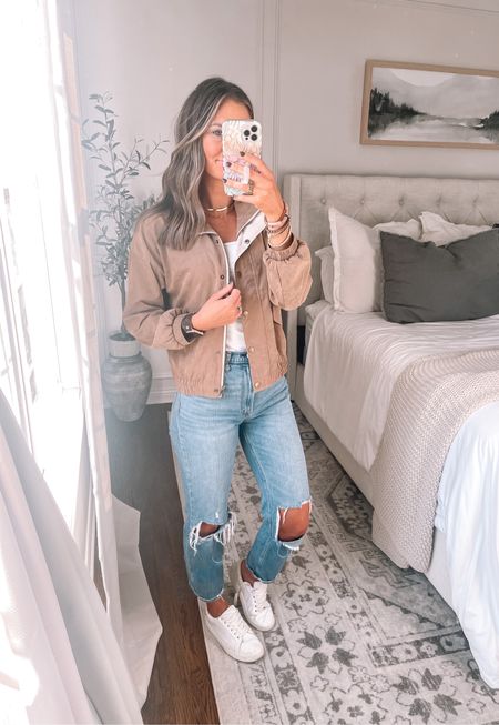 Casual fall outfit idea code craynon20 for 20% off the jacket

Jacket tts small
Jeans 28/long



#LTKstyletip #LTKSeasonal #LTKunder50