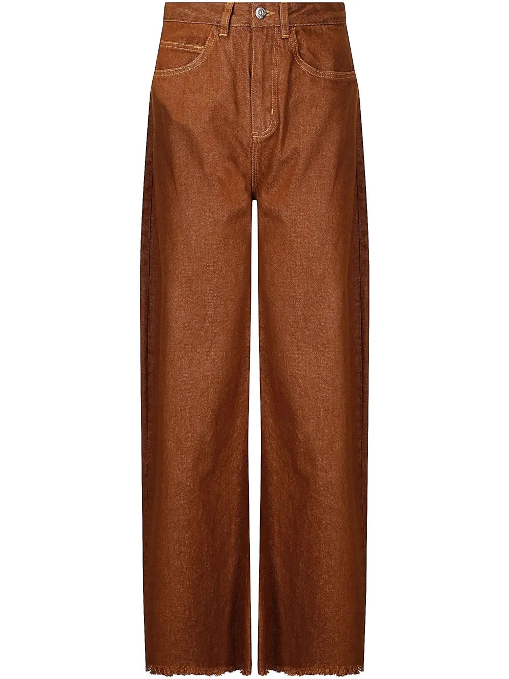 high-waisted denim trousers | Farfetch Global
