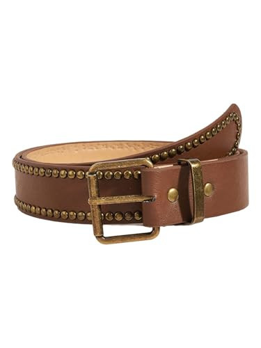 Verdusa Women's Studded PU Leather Belts Punk Waist Buckle Belt Dark Brown suit waist size:29.5-33.5" | Amazon (US)