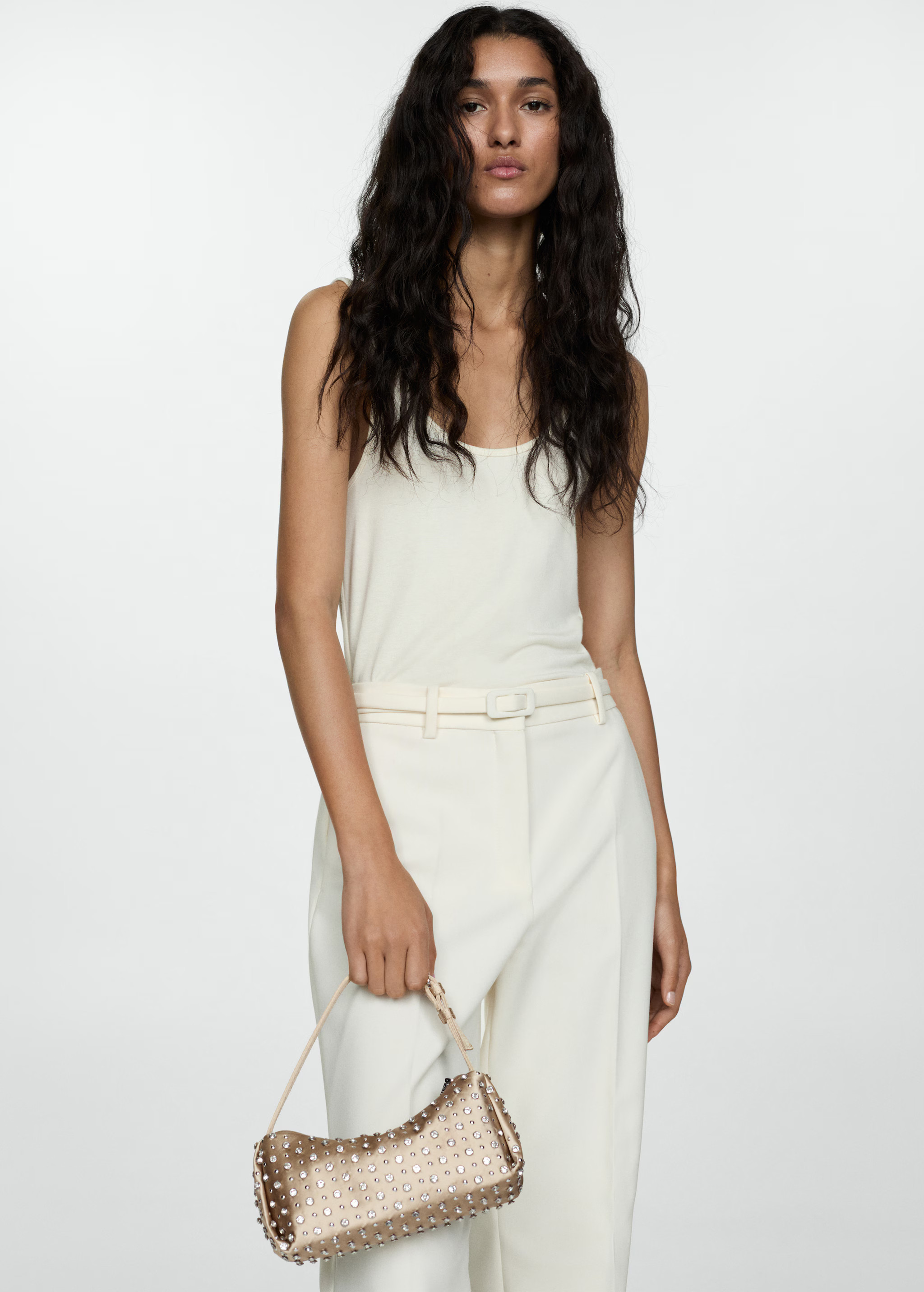 Beaded shoulder bag | MANGO (US)