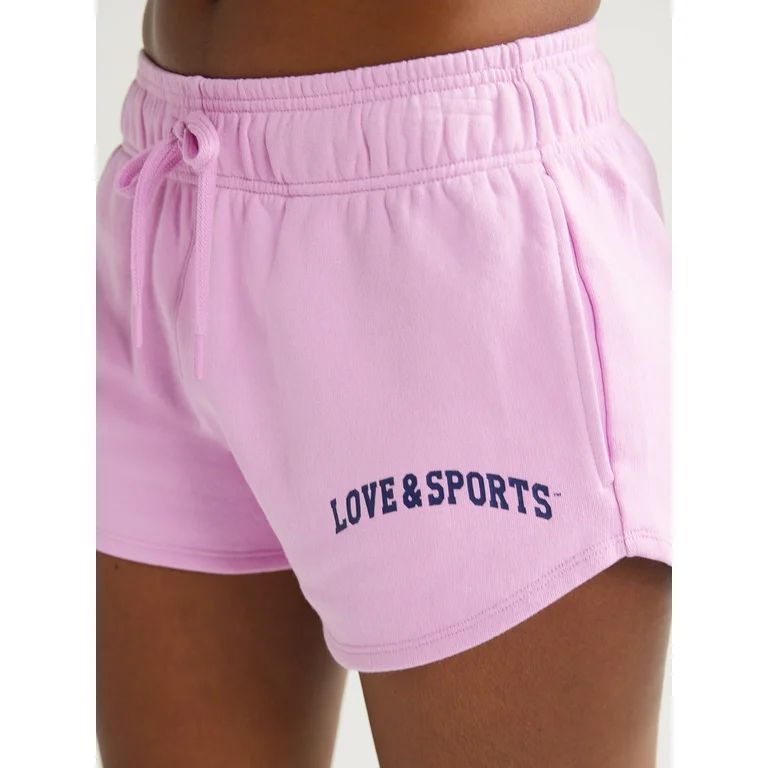 Love & Sports Women’s French Terry Graphic Shorts, 3.5” Inseam, Sizes XS-XXXL | Walmart (US)