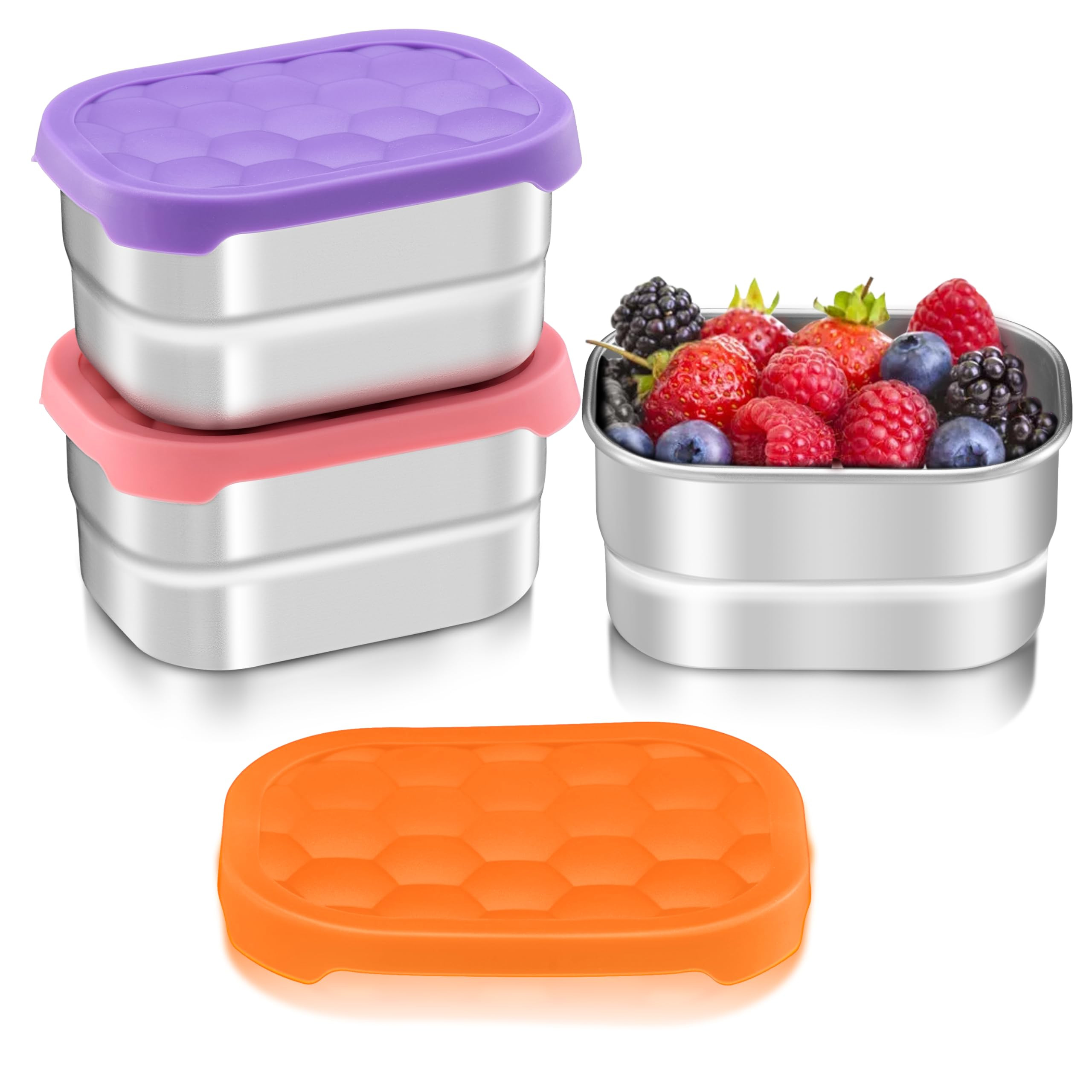 HaWare Stainless Steel Snack Containers for Toddlers and Kids, 8 oz Leak Proof Food Storage Conta... | Amazon (US)