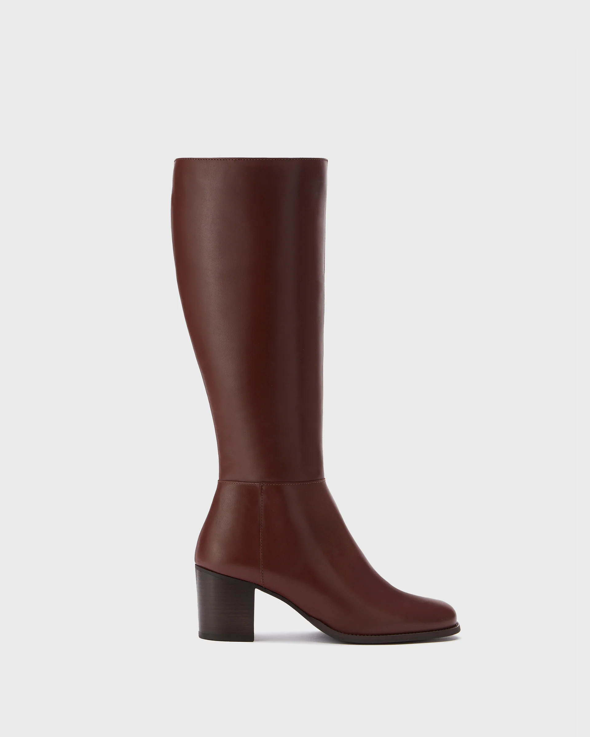 Dalia Petitie Brown Leather Block Heel Boots | DuoBoots | DuoBoots