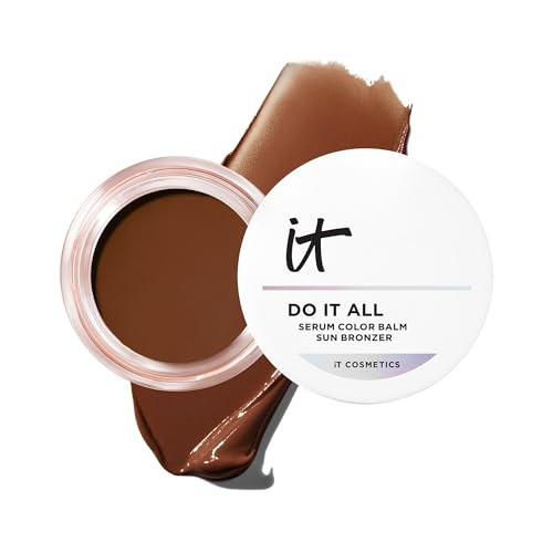 IT Cosmetics Do It All Serum Color Balm Sun Cream Blush & Bronzer, Sun Tan - Blendable & Buildable, Lift, Reshape, All-Over Color, 24HR Hydration, Hyaluronic Acid, Peptides & Vitamin E - 0.63 oz | Amazon (US)