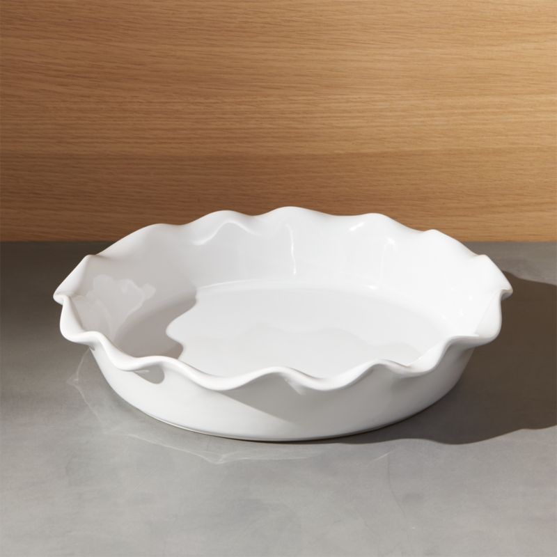 Ruffled Pie Dish + Reviews | Crate and Barrel | Crate & Barrel