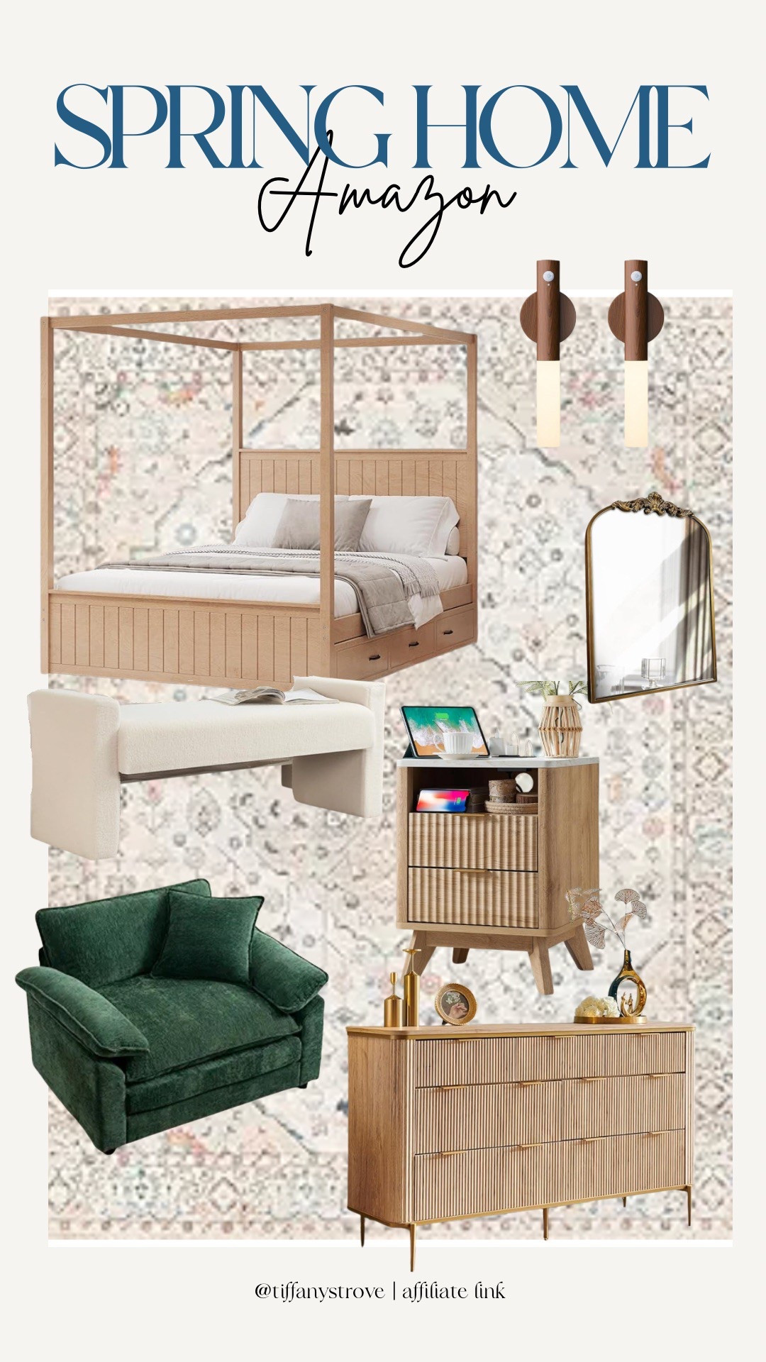 Affordable Amazon bedroom finds!love the pop of color 💚