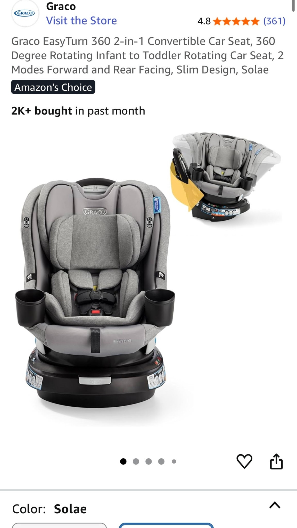 Our car seat we use! On sale now for $279.00