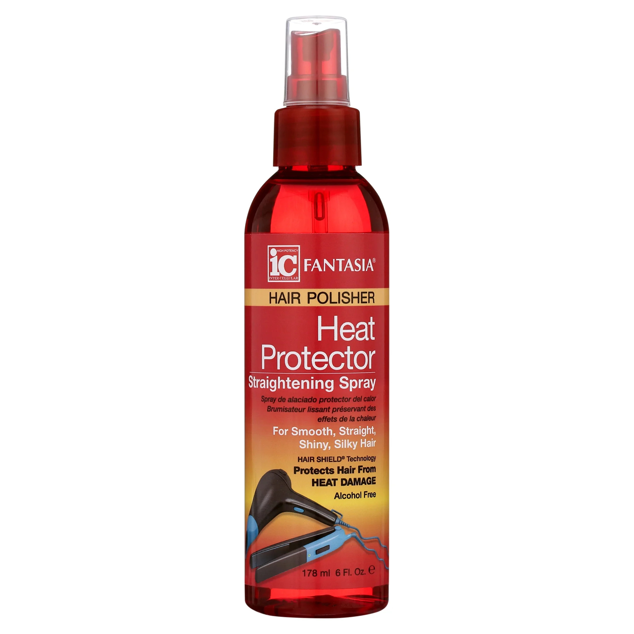 Fantasia High Potency IC Heat Protectant Straighten Spray 6fl. oz., Moisturizing, Unisex - Walmar... | Walmart (US)