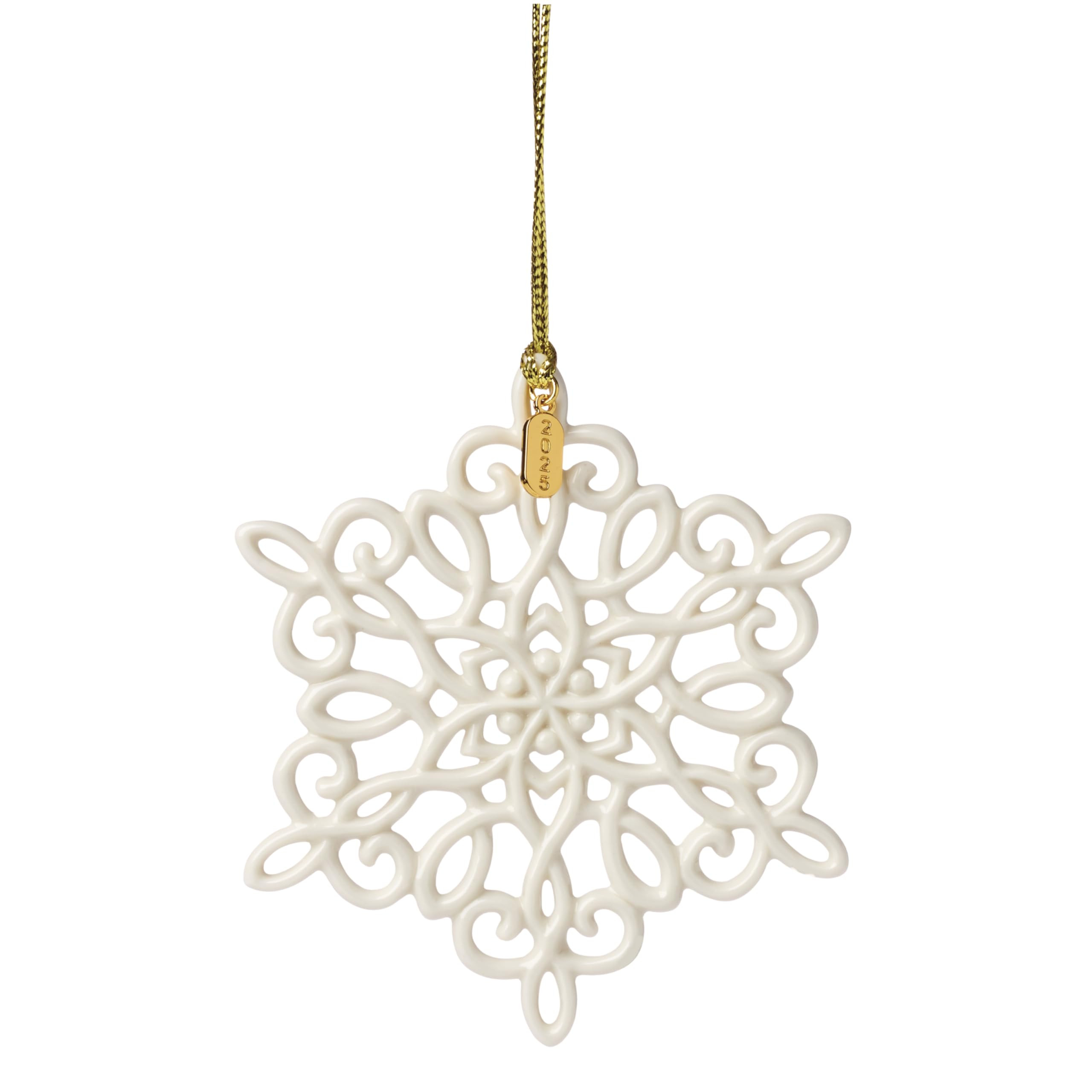 Lenox Ornament, 2025 Snow Fantasies Snowflake Ornament, Made from Porcelain with A Gold Cord for ... | Amazon (US)