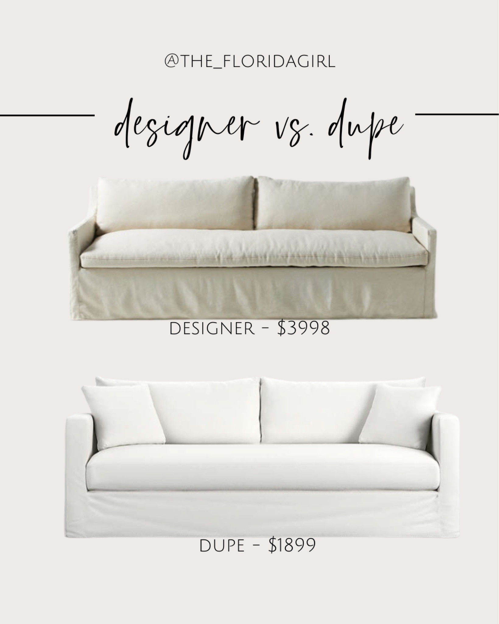 Designer dupes #sofa #homefinds #couch #dupe #save #splurge #designer #livingroom #couches #crateandbarrel #sofas #slippersofa 

#LTKFind #LTKsalealert #LTKhome