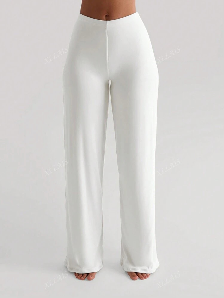 Women's Pants Fashion Elastic High Waisted Long Straight-Leg Trousers | SHEIN