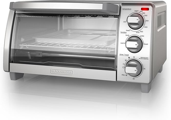 BLACK+DECKER 4-Slice Toaster Oven with Natural Convection, Stainless Steel, TO1760SS (TO1760SST-1... | Amazon (US)