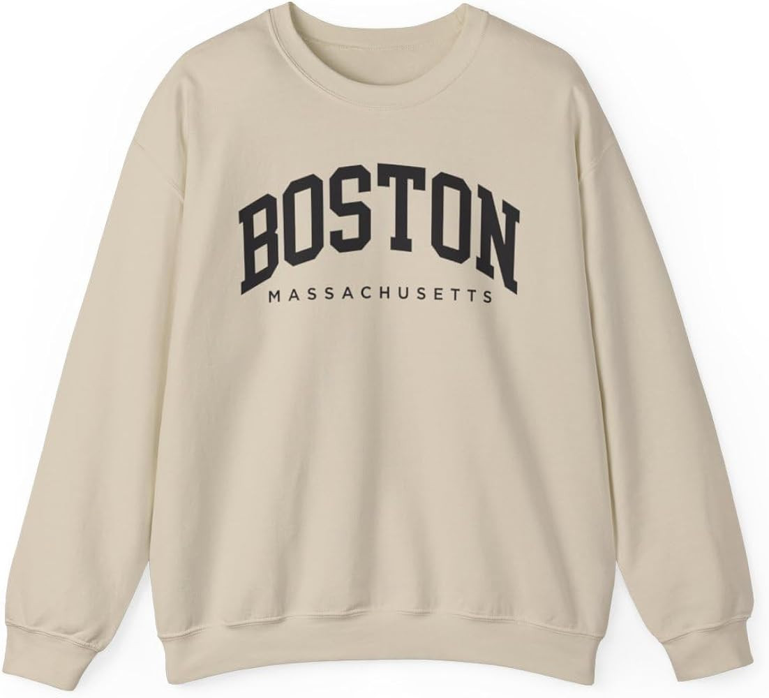 Boston Massachusetts Adult Unisex Crewneck Sweatshirt | Amazon (US)