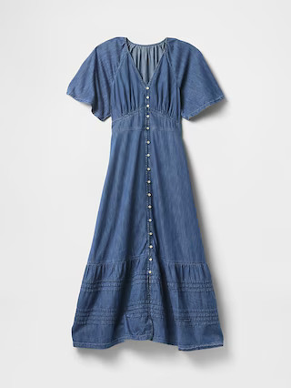 Flutter-Sleeve Tiered Maxi Dress | Gap (US)