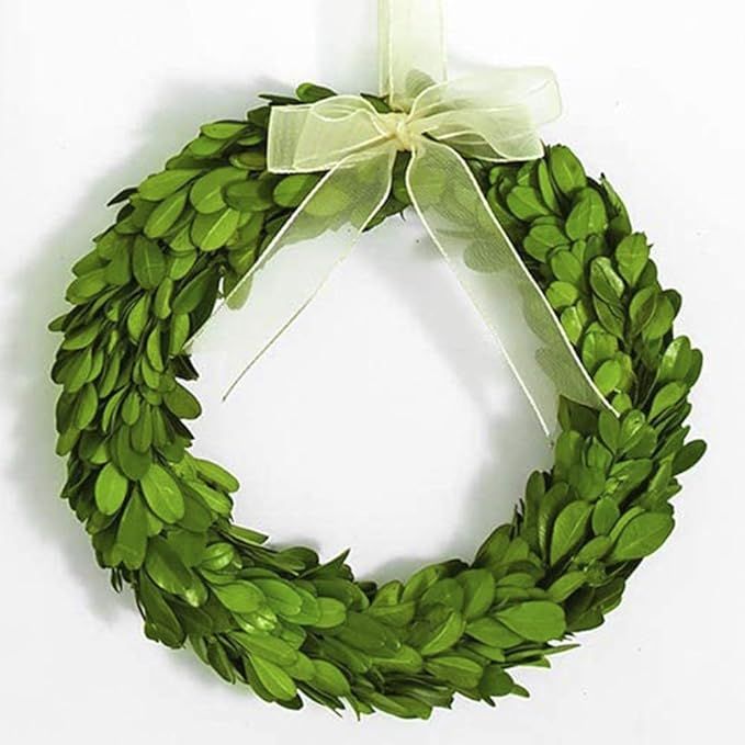 Amazon.com: Boxwood Wreath 10 inch Preserved Nature Boxwood Wreath Home Decor Stay Fresh for Year... | Amazon (US)
