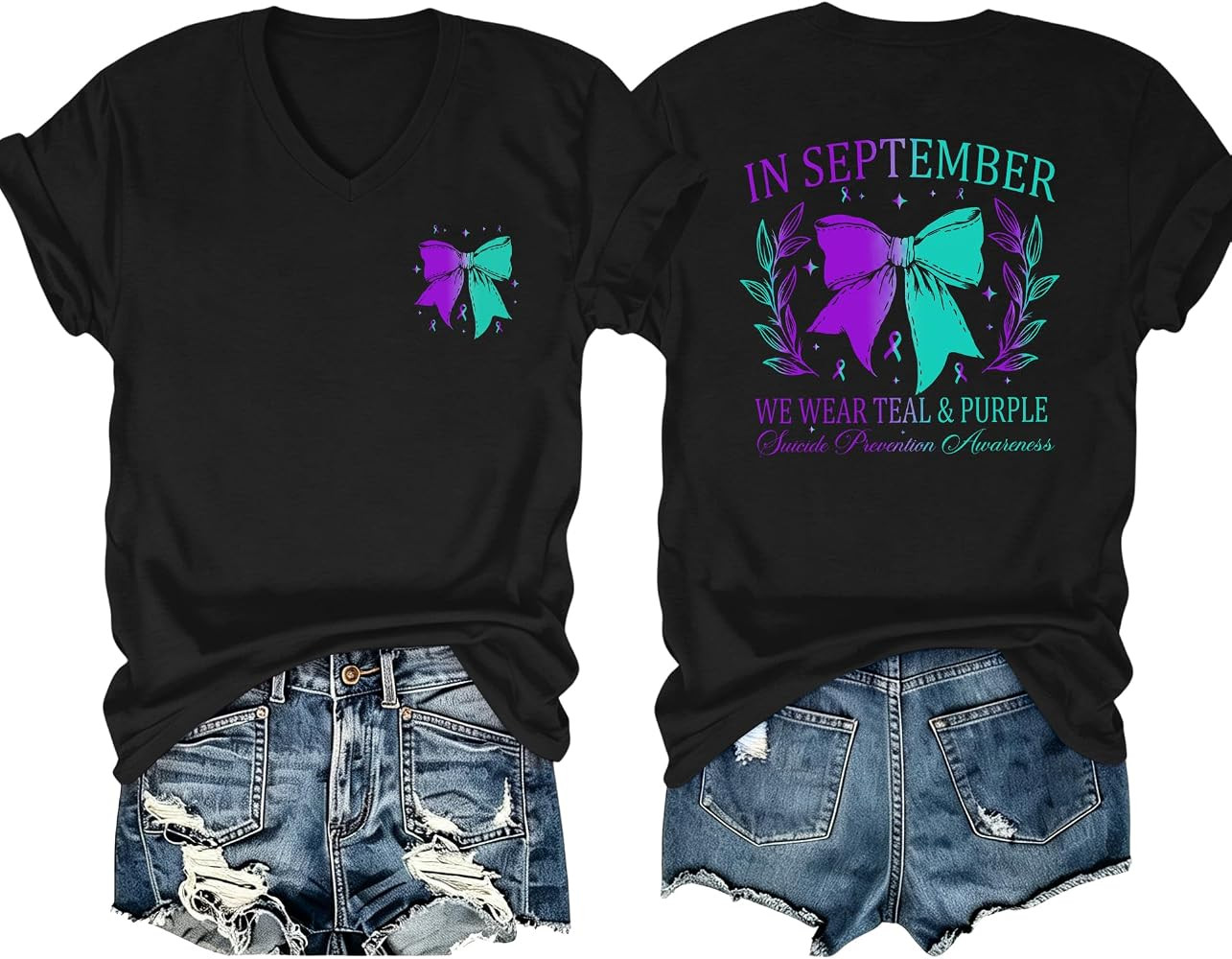 QAUN Women Suicide Prevention Awareness Shirt 988 Mental Health Support Tee | Amazon (US)