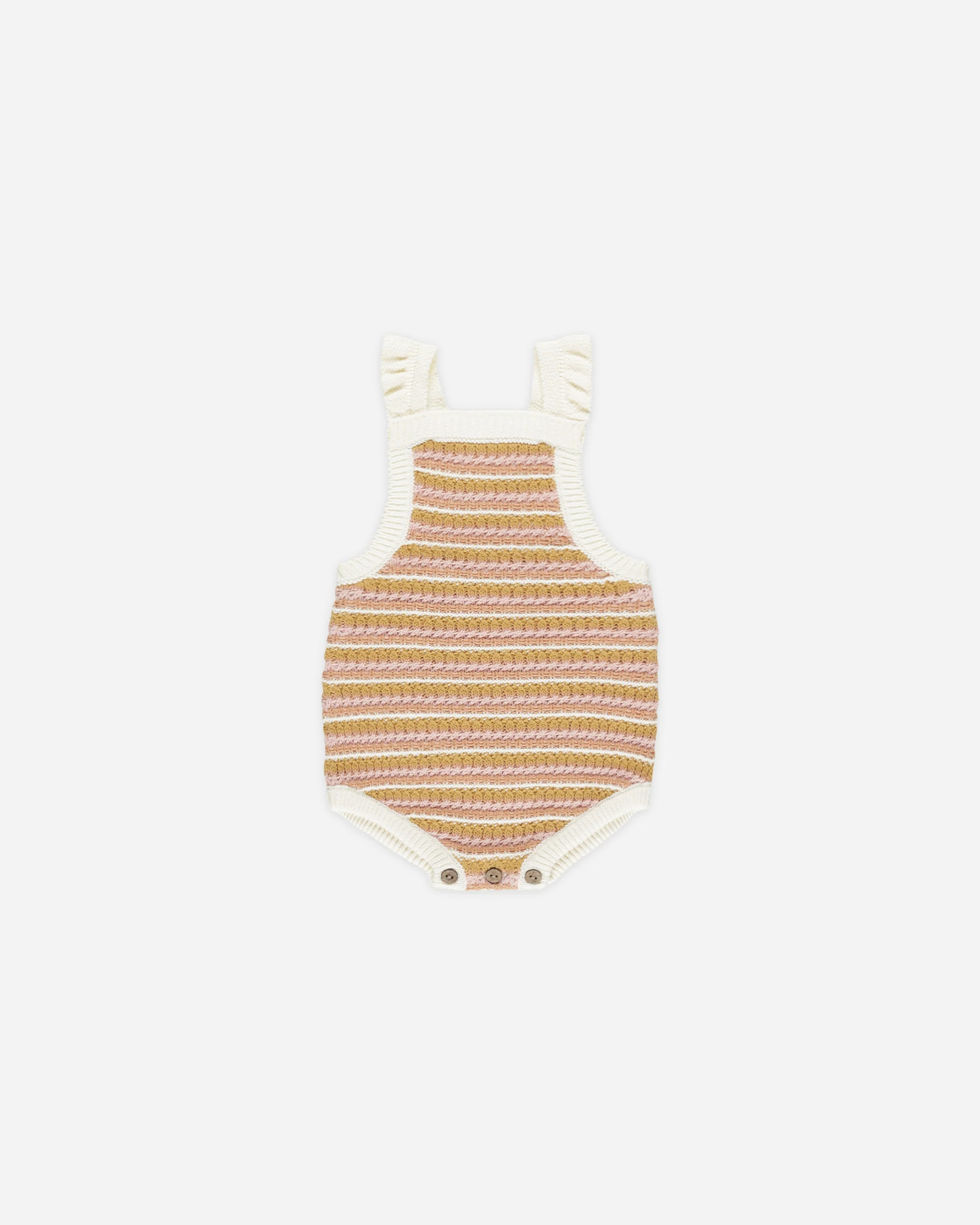 Crochet Romper || Pink Stripe | Rylee + Cru