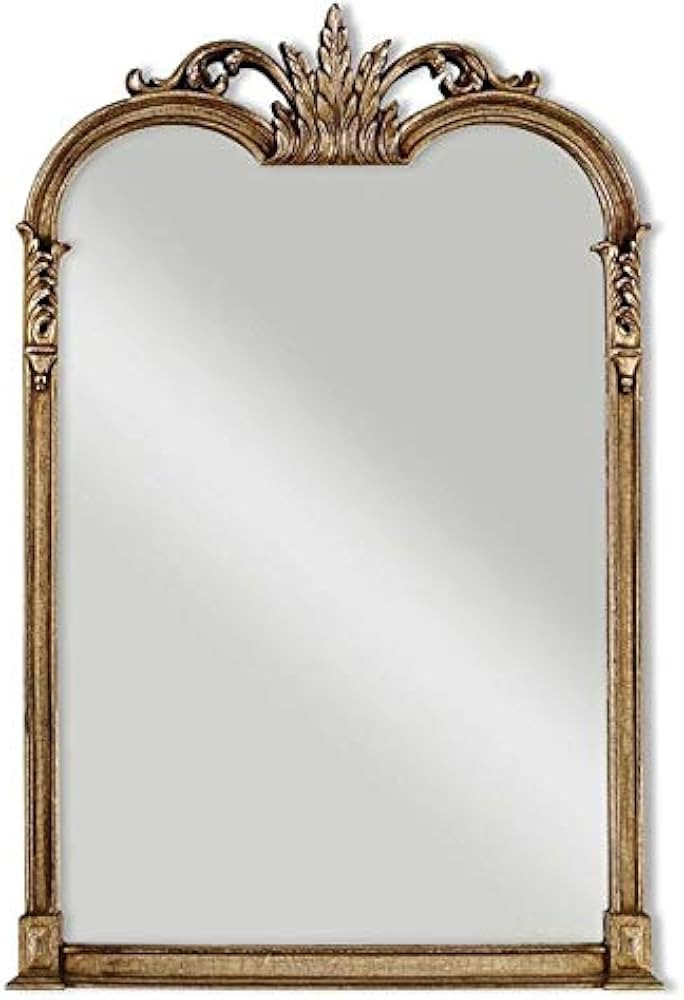 BOWERY HILL Contemporary Vanity Mirror in Champagne Silver | Amazon (US)