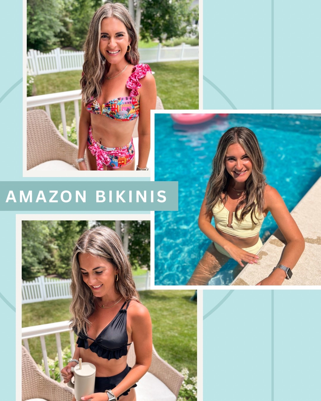 Affordable amazon swim suits! High waisted bikinis perfect for swimming with the kids. ☀️ Full coverage bottoms. 

Size small in all

Amazon bikini, Amazon swimsuits, high waisted swimsuit, butter yellow swimsuit, black bikini, affordable swimsuit, women’s swimsuit, full coverage bikini, modest bikini, vacation outfit, summer, ruffle bikini

#LTKSummerEdit 

#LTKFindsUnder50 #LTKSwim