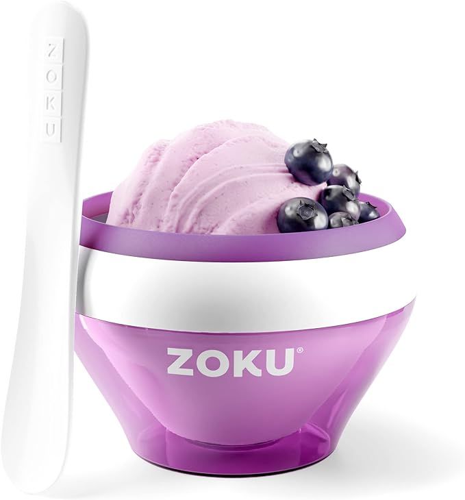 Zoku Ice Cream Maker, Compact Make and Serve Bowl with Stainless Steel Freezer Core Creates Soft ... | Amazon (US)