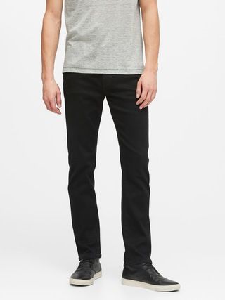 Slim LUXE Traveler Black Jean | Banana Republic (US)