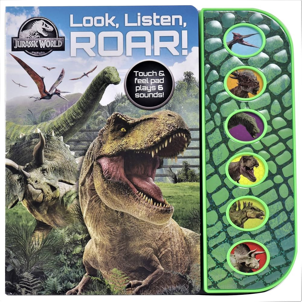 Jurassic World - Look, Listen, Roar Sound Book - Touch & Feel Textured Sound Pad for Tactile Play... | Amazon (US)
