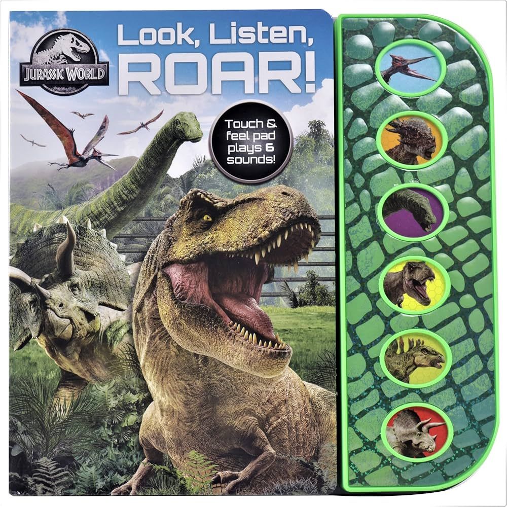 Jurassic World - Look, Listen, Roar Sound Book - Touch & Feel Textured Sound Pad for Tactile Play... | Amazon (US)