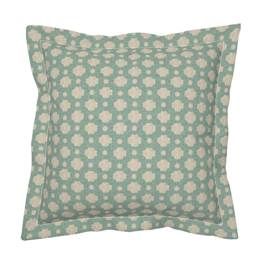 Water Burlap  Euro Pillow Sham bywillowlanetextiles | Spoonflower