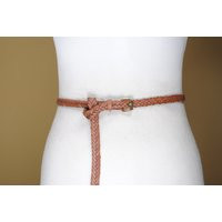 Skinny Brown Woven Braided Belt For Women | Etsy (US)