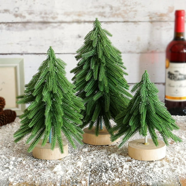 Nituyy Small Christmas Tree Vintage Snow Pine Tree Holiday Tabletop Decorations for Home | Walmart (CA)