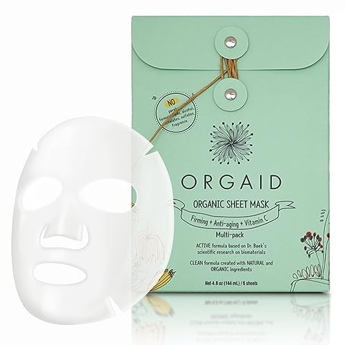 ORGAID Organic Sheet Mask | Made in USA (Assorted Multi-pack, pack of 6) | Amazon (US)