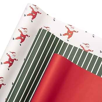 Merry Market Satin Christmas Wrapping Paper (Santa) | Amazon (US)